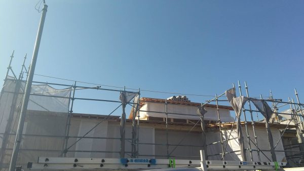 岡山の注文住宅｜平屋　上棟