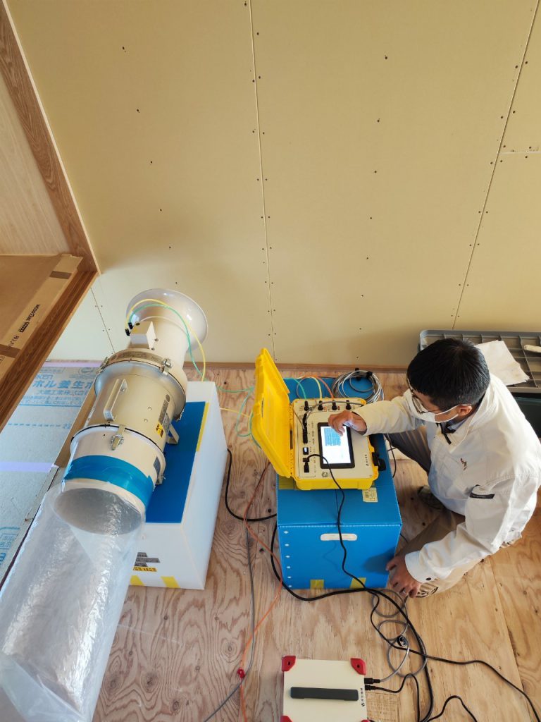 岡山の注文住宅｜気密測定
