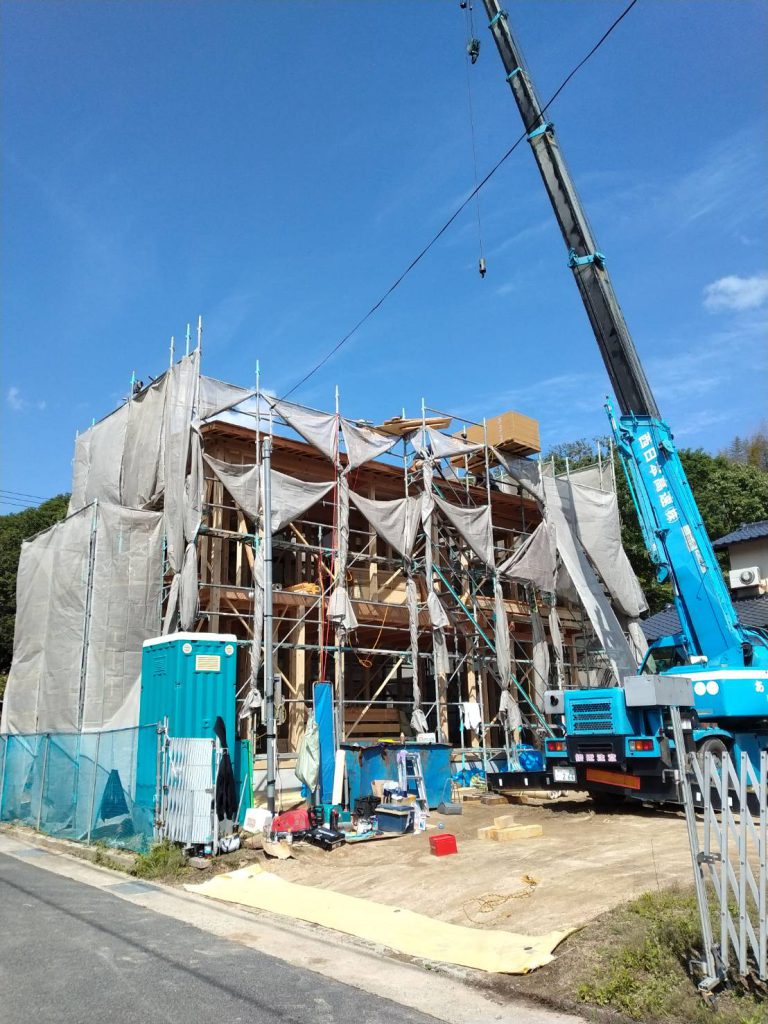 岡山の注文住宅｜上棟　赤磐市　イチマルホーム