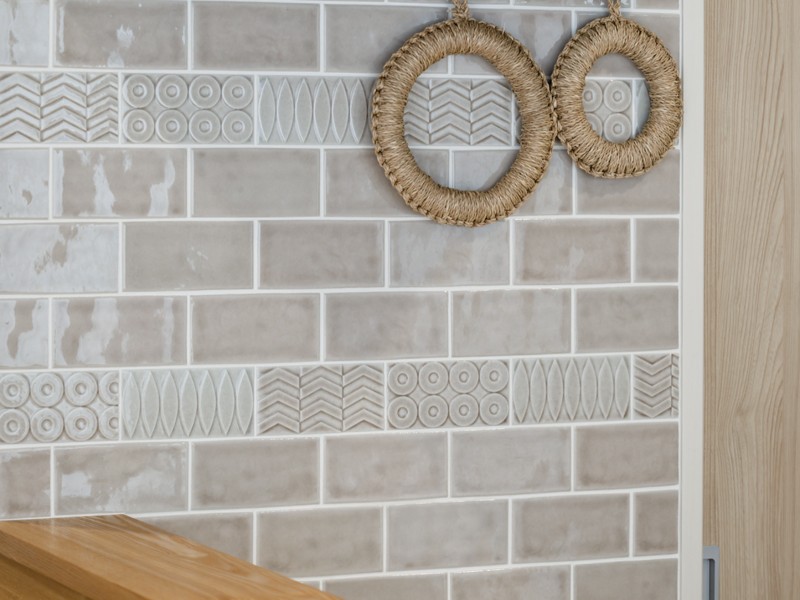 岡山の注文住宅｜タイル　キッチン　イチマルホーム