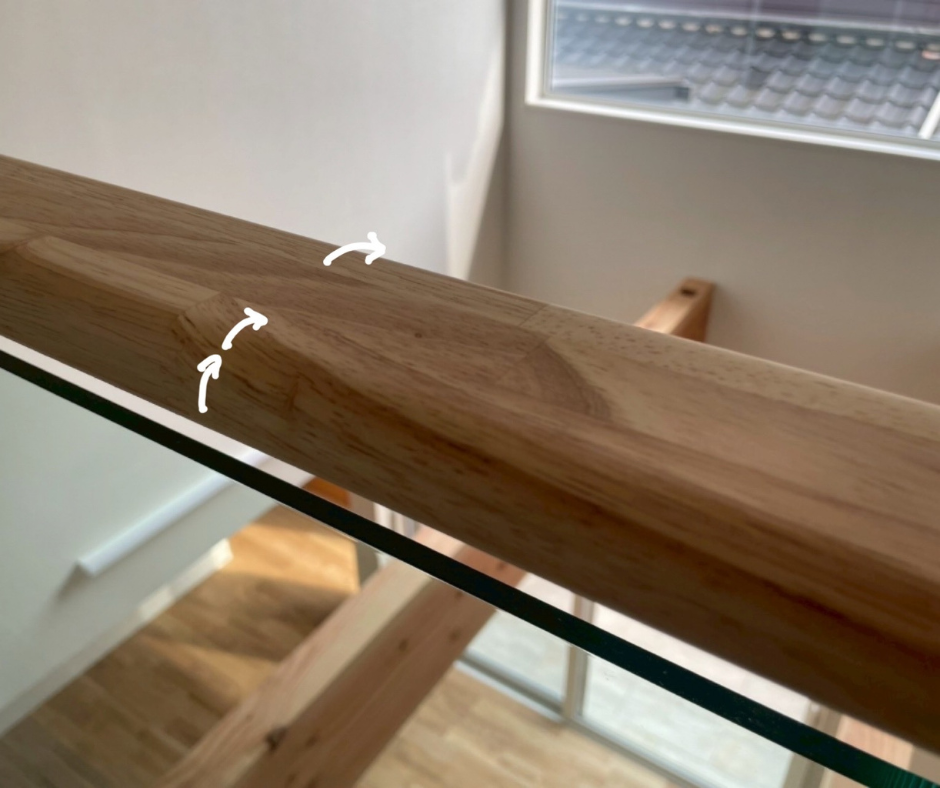 総社施工事例｜丸みのある吹き抜けの手すり