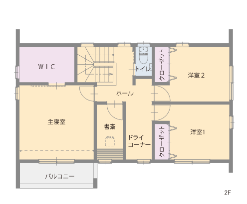 河本モデルハウスⅢ平面図2F