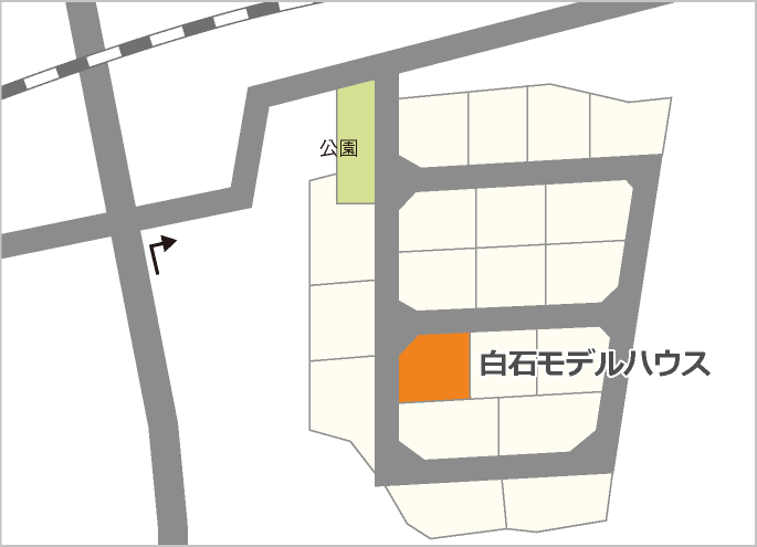 白石モデルハウス案内図周辺