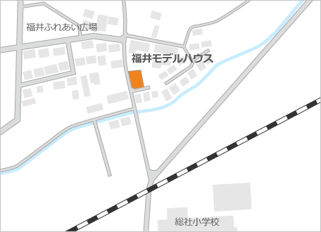 福井モデルハウス案内図周辺