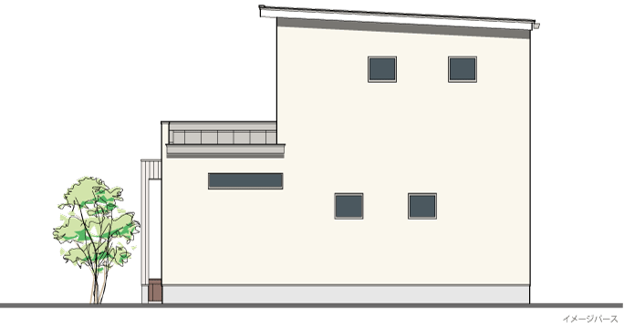 福井モデルハウス立面パース