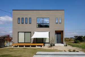 岡山の注文住宅|施工事例 BOXスタイル 外観